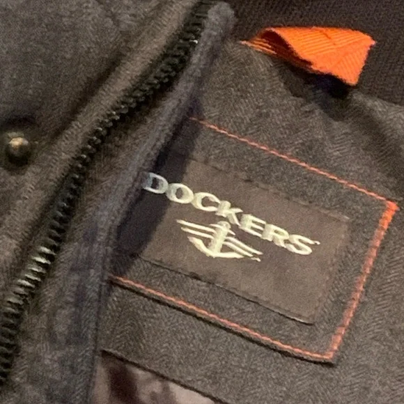 Dark Gray Dockers S winter coat Like new - Picture 6 of 7